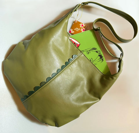 Twyla Tote - Olive + Dark Forest Green Accent