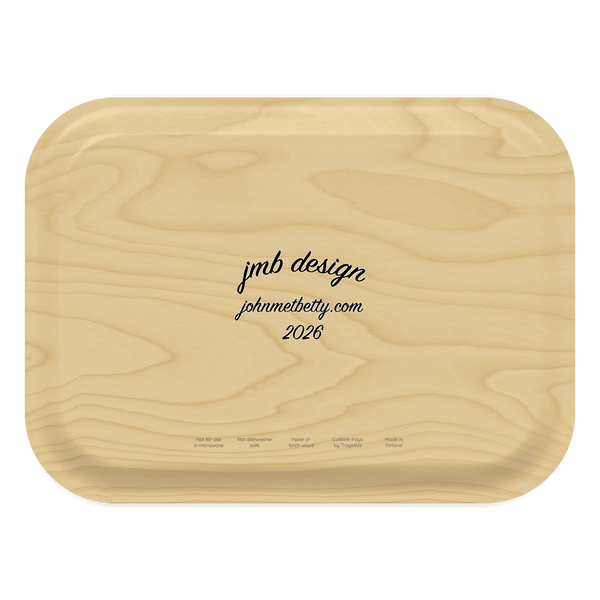 Decorative Bamboo Floral Tray by JMB Design - Featuring Hand Drawn Prints by Jillian Darnell