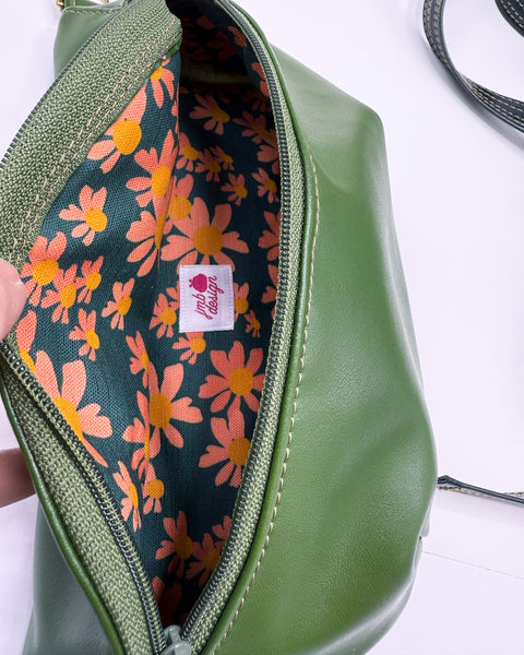 *NEW*  - PRE ORDER - Hip Pouch in Forest Green Cactus Leather - Ships before the end of December but holiday arrival not guaranteed