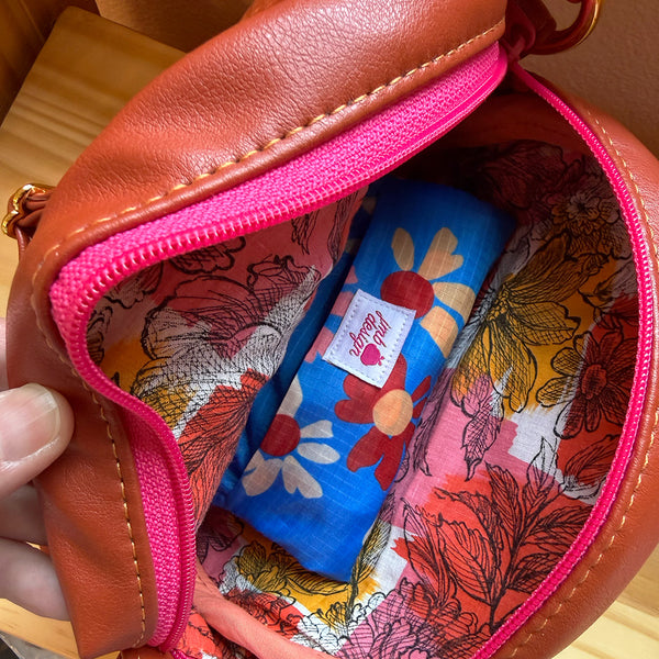 Tuck and Toss Reusable Nylon Grocery Tote - Print by Jillian Darnell