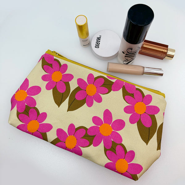 Artist Designed and Sewn Pouches with original artwork by designer and bag maker Jillian Darnell