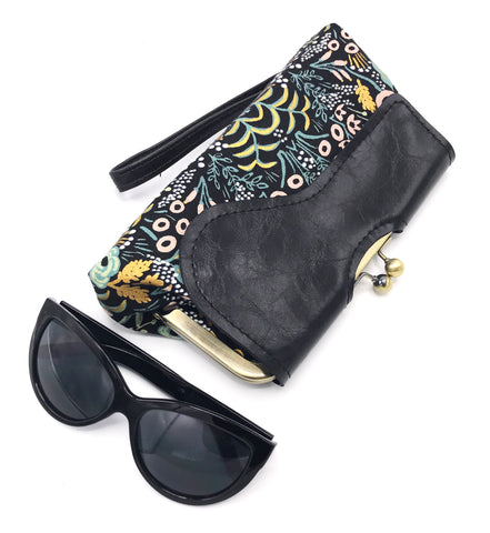 The Audrey Wallet Clutch Floral with Gold Accents