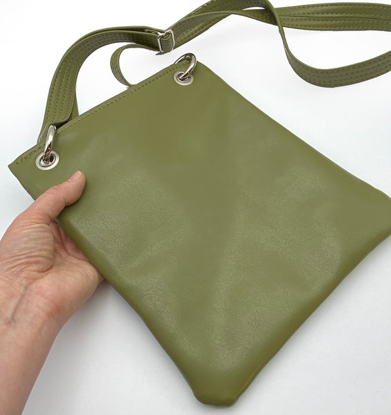 The Cloud Cross Body Travel Bag - Olive + Chartreuse