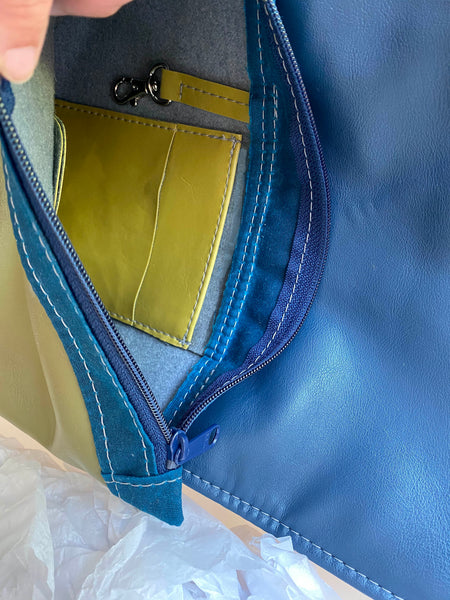 The Kelice adjustable cross body bag made from recycled materials - Avocado Chartreuse